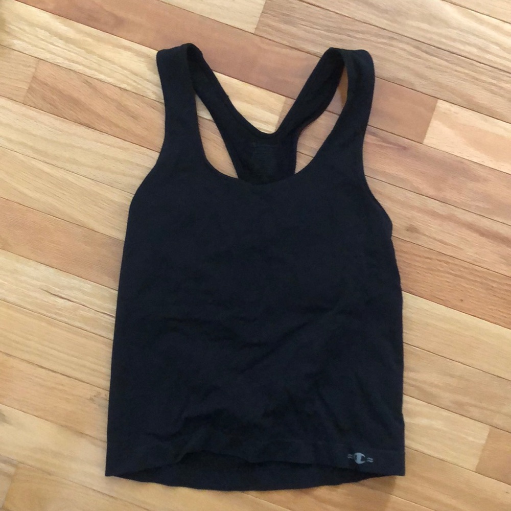Champion black tank top with built in sports bra